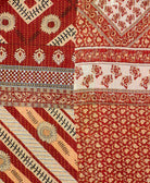 Kantha quilt throw made of recycled vintage saris