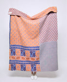 Artisan made kantha quilt throw  