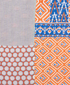 kantha quilt throw with a tag featuring the hand-stitched signature of the maker