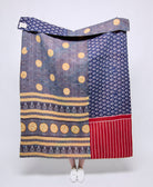 Artisan made kantha quilt throw  