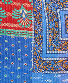 Kantha quilt throw made of recycled vintage saris