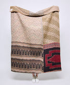 Artisan made kantha quilt throw  