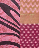 Kantha quilt throw made of recycled vintage saris