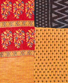 Kantha quilt throw made of recycled vintage saris