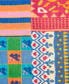 Kantha quilt throw made of recycled vintage saris
