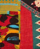 Kantha quilt throw made of recycled vintage saris