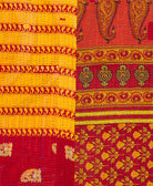 Kantha quilt throw made of recycled vintage saris