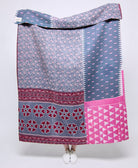 Artisan made kantha quilt throw  