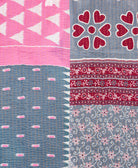 Kantha quilt throw made of recycled vintage saris