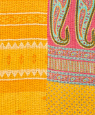 Kantha quilt throw made of recycled vintage saris