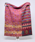 Artisan made kantha quilt throw  