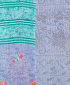 Kantha quilt throw made of recycled vintage saris