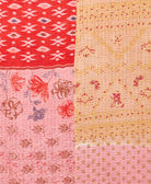 Kantha quilt throw made of recycled vintage saris