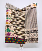 Artisan made kantha quilt throw  