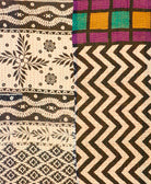 Kantha quilt throw made of recycled vintage saris