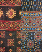 Kantha quilt throw made of recycled vintage saris