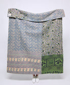 Artisan made kantha quilt throw  