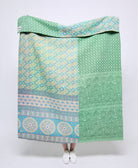 Artisan made kantha quilt throw  