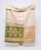 Artisan made kantha quilt throw  