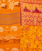 Kantha quilt throw made of recycled vintage saris