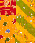 Kantha quilt throw made of recycled vintage saris