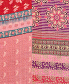 Kantha quilt throw made of recycled vintage saris