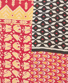 Kantha quilt throw made of recycled vintage saris