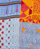 Kantha quilt throw made of recycled vintage saris