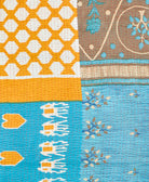 Kantha quilt throw made of recycled vintage saris