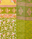 Kantha quilt throw made of recycled vintage saris