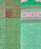 Kantha quilt throw made of recycled vintage saris