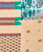 Kantha quilt throw made of recycled vintage saris