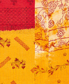 Kantha quilt throw made of recycled vintage saris