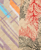 Kantha quilt throw made of recycled vintage saris