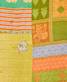 Kantha quilt throw made of recycled vintage saris