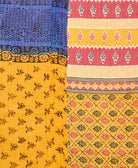 Kantha quilt throw made of recycled vintage saris