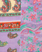 Kantha quilt throw made of recycled vintage saris