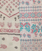 Kantha quilt throw made of recycled vintage saris