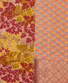 Kantha quilt throw made of recycled vintage saris