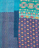 Kantha quilt throw made of recycled vintage saris