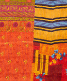 Kantha quilt throw made of recycled vintage saris
