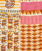 Kantha quilt throw made of recycled vintage saris