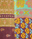 Kantha quilt throw made of recycled vintage saris