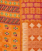 Kantha quilt throw made of recycled vintage saris