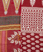 Kantha quilt throw made of recycled vintage saris