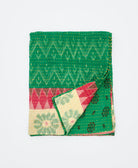 small kantha quilt handmade in India by women artisans from vintage cotton saris