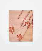 small kantha quilt handmade in India by women artisans from vintage cotton saris