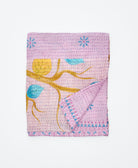 small kantha quilt handmade in India by women artisans from vintage cotton saris