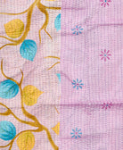 kantha blanket with kantha stitching