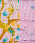 kantha blanket with kantha stitching